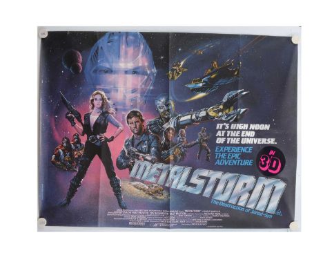 Metalstorm - The Destruction of Jared-Syn (1983) Quad Poster, UK Quad for this Sci-Fi adventure with striking artwork - rolle