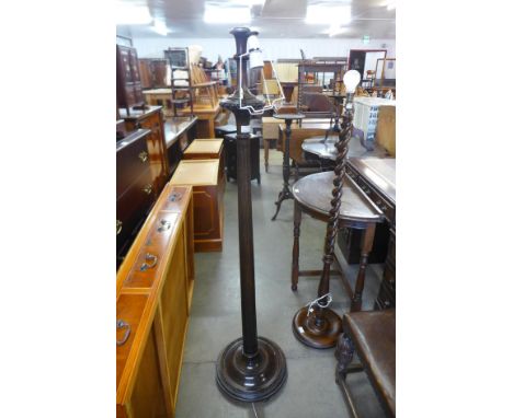 A Corinthian column beech standard lamp 