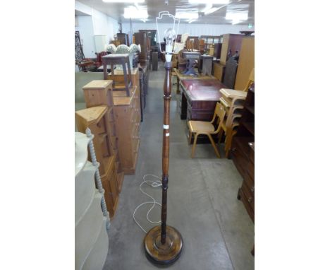 A beech standard lamp 