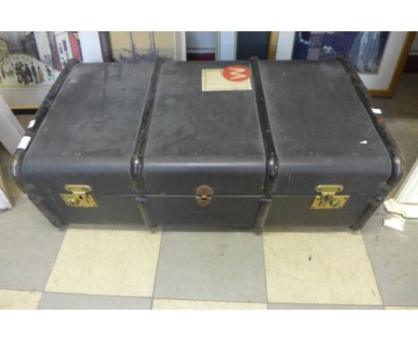 A steamer trunk 