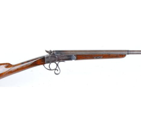 .410 hammer by Thomas Perkes, 28 ins part octagonal barrel, Jones rotary under lever opening, well figured straight hand stoc
