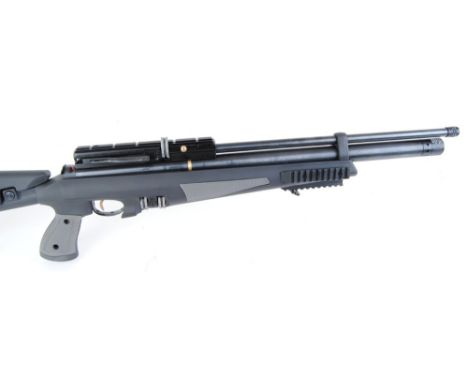 .22 Hatsan AT44-10 Tactical, pump up air rifle, 10 shot rotary magazine, black synthetic stock, twin integral spare magazines