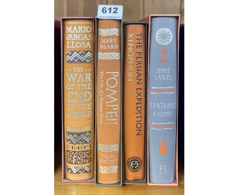 Folio Society: Four historical volumes. Cathage, a history, 'The Persian Expedition', Pompeii aka Life of a Roman Town, The W