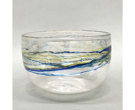A lovely Murano style studio glass bowl, Dia. 24cm, H. 15cm.