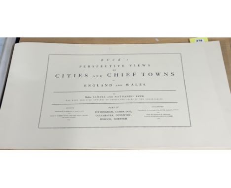 A large re-print folio collection of engravings for 'Buck's Perspective Views of Cities and Chief Towns in England and Wales'