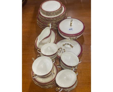 A Royal Albert bone china dinner service, some wear.