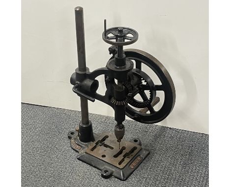 A Union British made iron bench drill, H. 58cm.