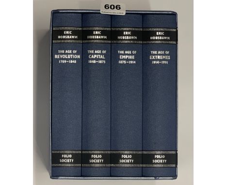 Folio Society: Eric Hobsbawm, Four boxed volumes of 'Age of Revolution to the Age of Extremes'.