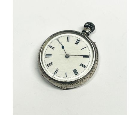 A 'Longines' silver hallmarked and engaraved pocket watch.