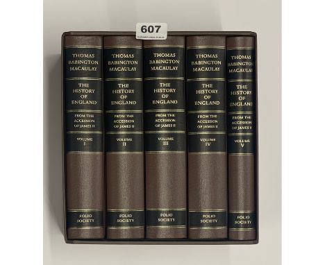 Folio Society: Thomas Babington Macaulay, five volumes of 'The History of England'.