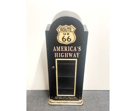 A vintage Route 66 CD cabinet, H. 88cm.