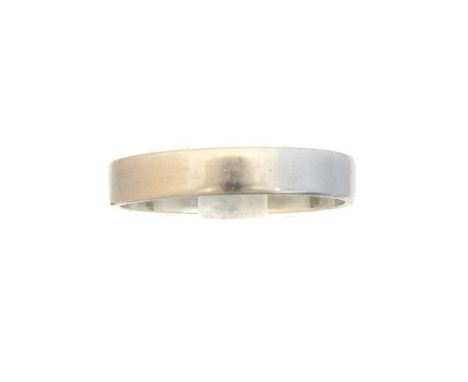 A platinum band ring, A platinum band ring, hallmarks for London, 1988, ring size R1/2, gross weight 4.5g. Overall condition 