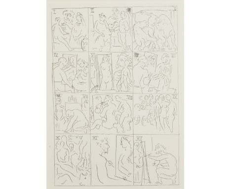 Pablo Picasso, Spanish, 1881-1973Table des Eaux Fortes from Le Chef d'Oeuvre Inconnu, 1968Etching on wove paper, image 27.3 x