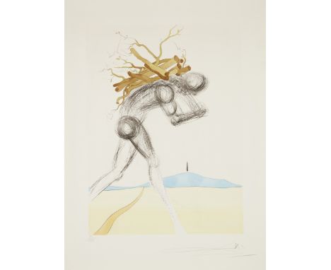 Salvador Dal&iacute;,&nbsp;Spanish 1904-1989,&nbsp;Issachar from the Twelve tribes of Israel;&nbsp;original etching plus colo