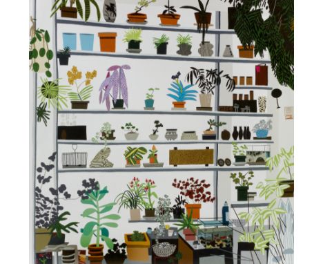 Jonas Wood, American b. 1977-   Large Shelf Still Life, 2017;   offset lithographic poster, published by Voorlinden, Wassenaa