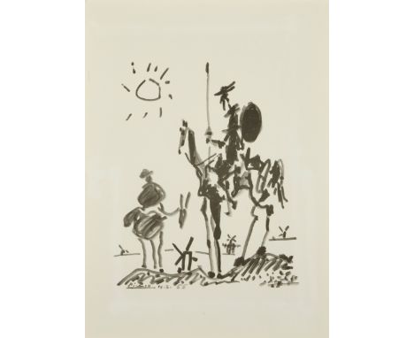 After Pablo Picasso, Spanish 1881-1973,   Don Quixote, 1955 (posthumous edition) ;   lithograph on wove, signed and dated 11.