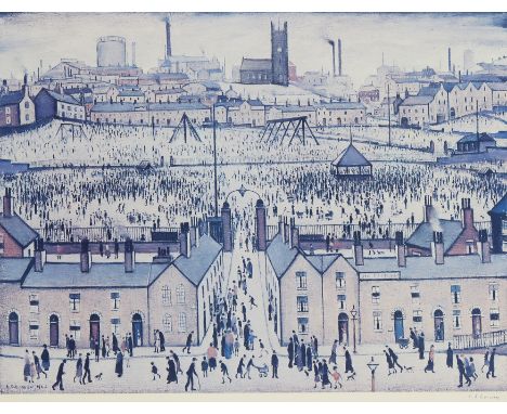 Laurence Stephen Lowry RBA RA,British 1887-1976, Britain at Play, 1943; offset lithograph in colours on wove, signed in penci
