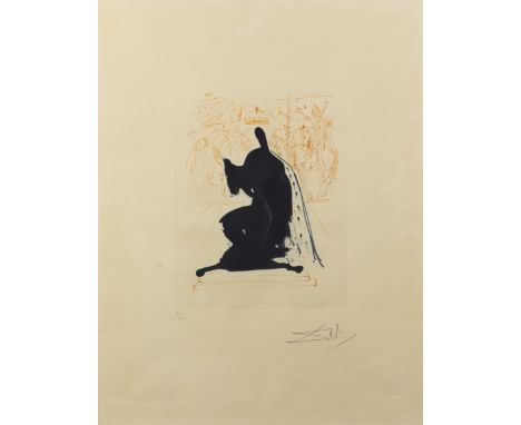 Salvador Dal&iacute;,&nbsp;Spanish 1904-1989,&nbsp;King of Aragon [Field 72-16], 1971;&nbsp;etching with mezzotint in colours