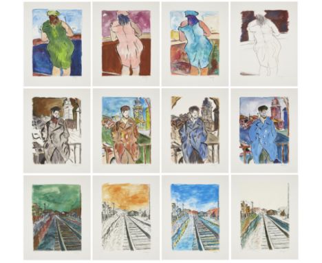 Bob Dylan,  American, b.1941- The complete 2008 folio consisting of 12 prints; this folio comprises four 'Woman in red lion p