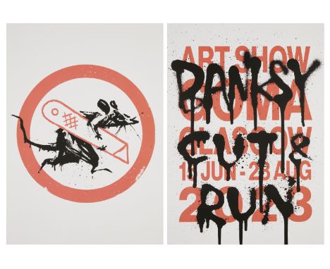 Banksy,  British b.1974- Cut and Run; each offset lithograph in colour on wove,  from the Glasgow Cut and Run exhibition,  sh