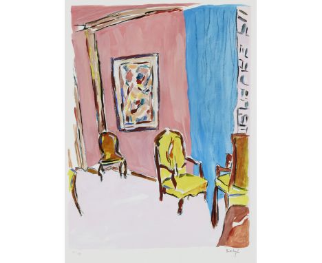 Bob Dylan,  American b.1941-   Three Chairs, 2011;  giclée print in colours on 350gsm Hahnemühle Museum Etching wove, signed 