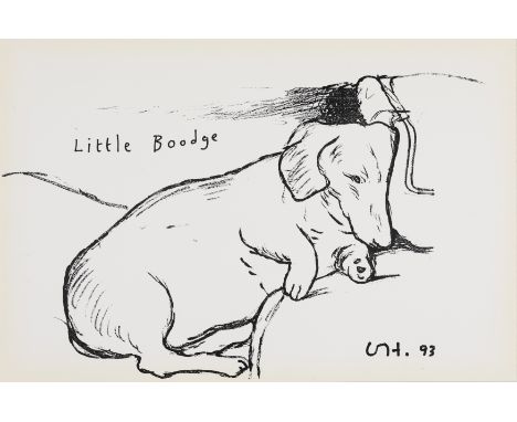 David Hockney OM CH RA,  British b.1937- Little Boodge, 1993; offset lithographic poster on glossy wove,  produced by Salts M