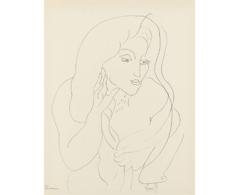 Henri Matisse,  French 1864-1954,   Untitled - K4, 1943;   monochrome collotype on wove,  signed and dated 42 in the plate,  