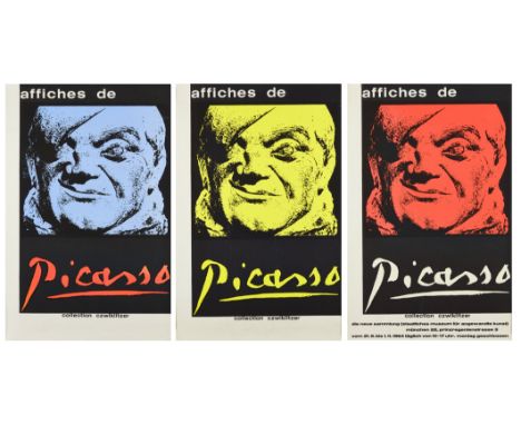 After Pablo Picasso,&nbsp;Spanish 1881-1973,&nbsp;3 exhibition posters from 'Affiches de Picasso, Collection Czwiklitzer', (R