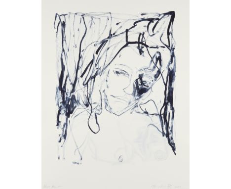 Tracey Emin CBE RA, British b.1963-   Hurt Heart, from A Journey To Death, 2022;   lithograph in colours on Somerset Velvet W