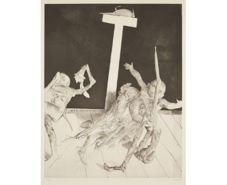 Dado, Montenegrin 1933-2010,&nbsp;Surealist figures, Herouval, 1974;&nbsp;etching on wove,&nbsp;signed and dated in pencil, n