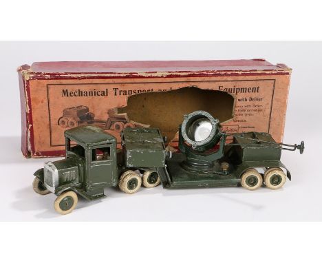 Britains Mechanical Transport and Air Force Equipment lorry mounted search light, boxed