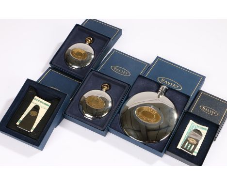Dalvey of Scotland boxed sets, to include money clips, pocket compass, Telescopic cup, hip flask, (5)