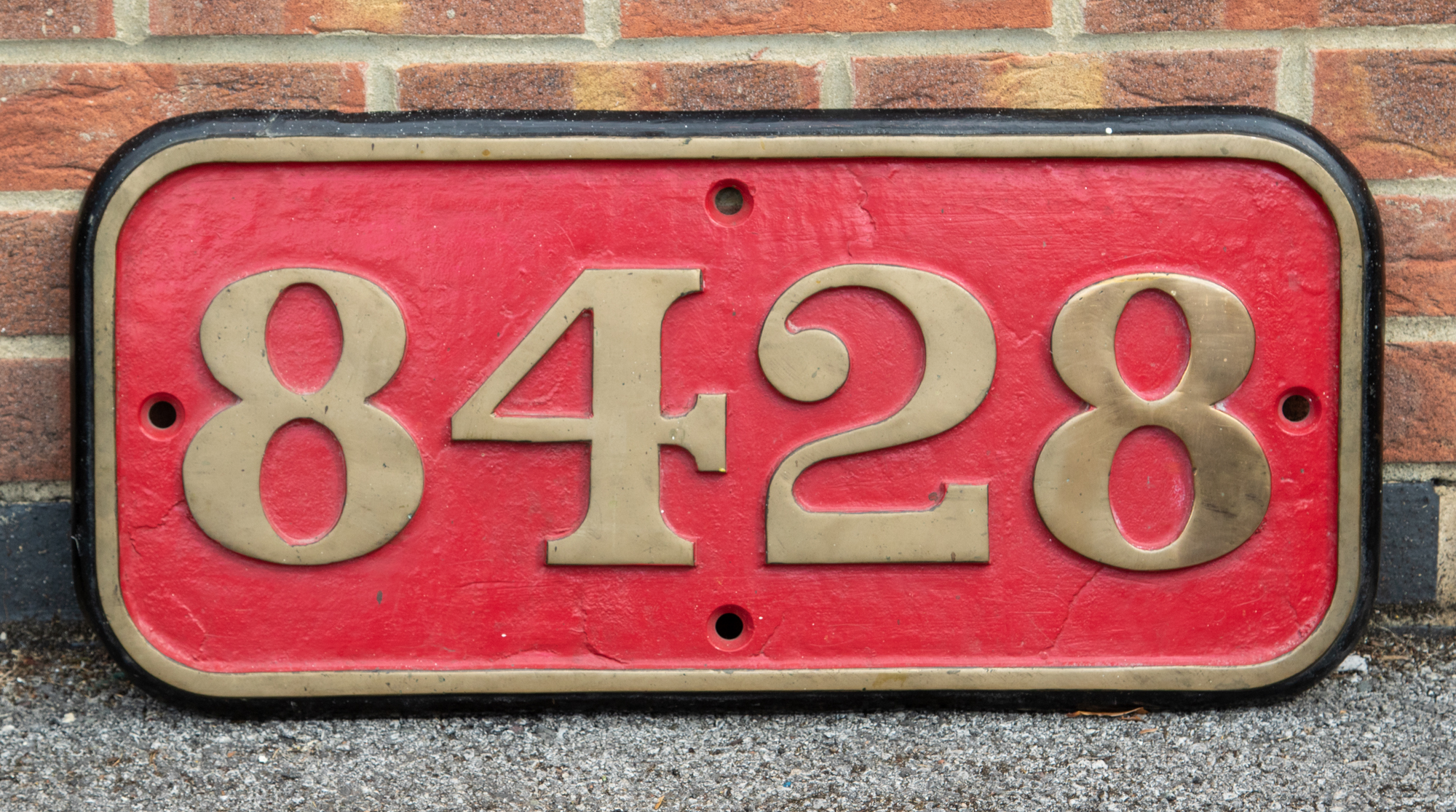 Railway Plate A cast brass Great Western Railway steam