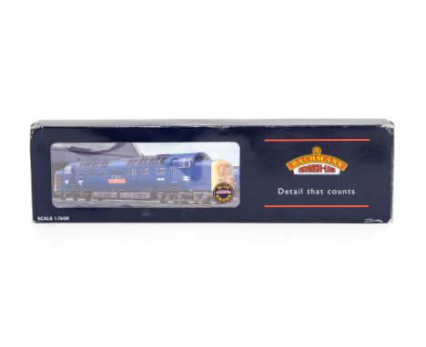 Bachmann: A boxed Bachmann OO gauge, 32-525W Class 55 Deltic 55 019 'Royal Highland Fusilier' BR Blue.