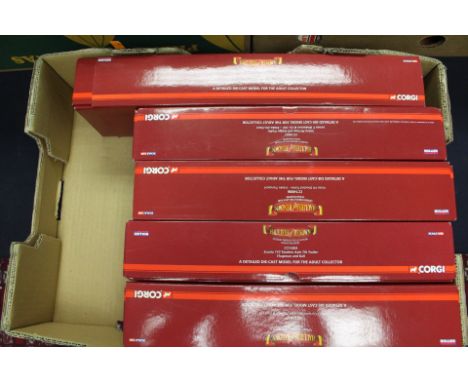 Corgi: Five boxed Hauliers of Renown vehicles to comprise: CC13717 Scania R Series Topline Curtainside/Moffett Kooi R.G. Bass