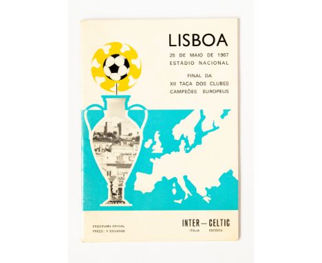 The Gerald Mortimer Collection: Inter Milan v. Celtic, European Cup Final programme, dated 25th May 1967, played at Estadio N