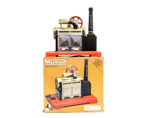 Mamod: A boxed Mamod Steam Engine, SP2, complete with Solid Fuel Tablets and burner, box as seen.