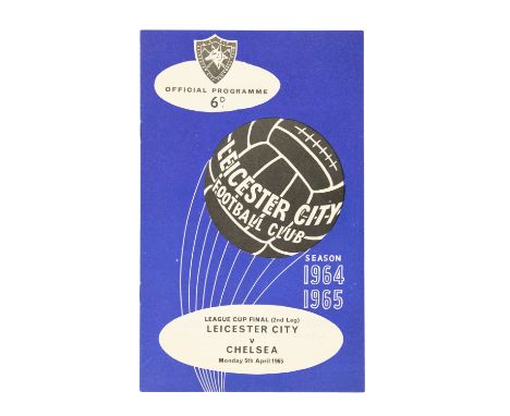 The Gerald Mortimer Collection: A League Cup Final Second Leg programme and complimentary ticket, Leicester City v. Chelsea, 