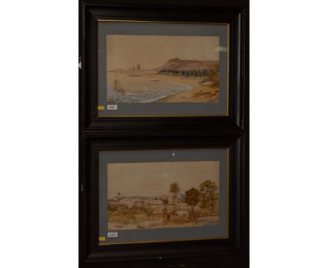 J* R* S* Dandy - "Las Palmas" and "Telde, Grand Canary", signed, inscribed with titles and dated '94, watercolours heightened