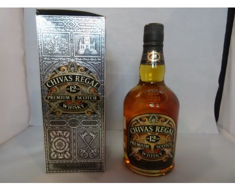 A 700ml bottle of Chivas Regal 12 year old Scotch whisky with card outer case.