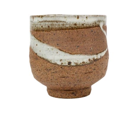 Janet LEACH (1918-1997) Yunomi  Stoneware, impressed personal and Leach Pottery seals to base, height 9cm.Good condition.