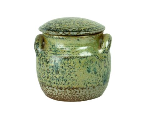 Ray FINCH (1914-2012) Lidded Jar  Stoneware, incised mark to base, height 10cm.Light firing marks can be found on the rim of 