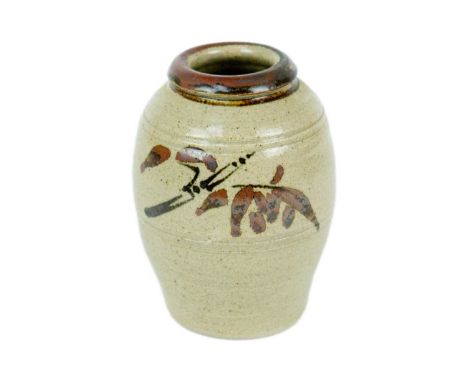 Jeremy LEACH (1941) Vase Stoneware, impressed seals to base, height 12cm.