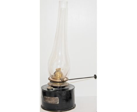 LNER Platform Lamp Interior steel plated 'LNER HONINGTON'. Complete with a glass chimney on a Sherwood's burner.