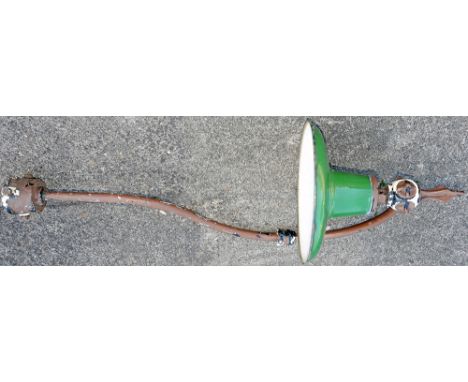GWR 'Revo' Lamp Post Top. Complete with electrical fitting and enamel shade. Measuring 51 inches top to bottom.