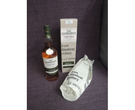 A bottle of Glenlivet 16 Year Old Nadurra Single Malt Scotch Whisky, bottled July 2012, batch no 0712U, 55.5% vol, 70cl in ca