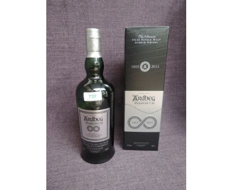 A bottle of Ardbeg Perpetuum Islay Single Malt Scotch Whisky,  Here's to the next 200 Years, 47.4% vol, 70cl , in card box