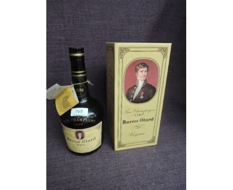 A bottle of Baron Otard Fine Champagne VSOP Cognac, 40% vol, no capacity stated, in card box