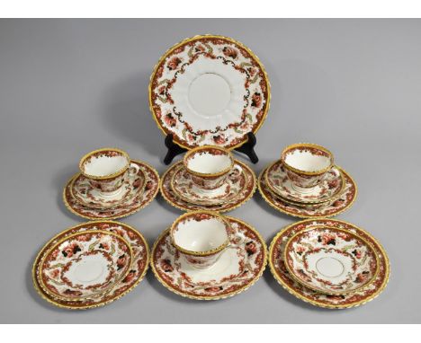 An Edwardian Royal Albert Part Tea Set to comprise Four Cups, Six Saucers, Six Side Plates and a Cake Plate 