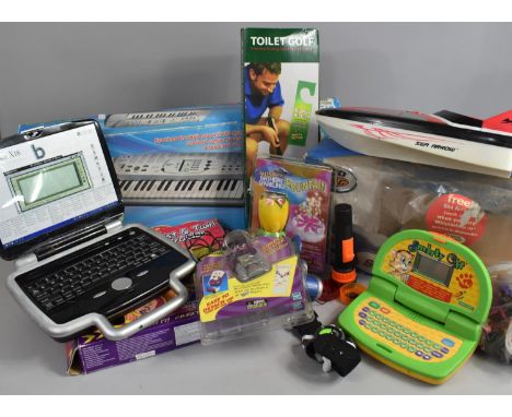 A Collection of Various Toys to include Casio Keyboard, Radio Controlled Speedboat etc, all Untested 